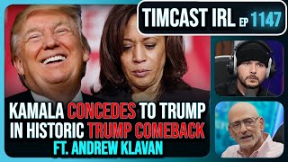 Kamala CONCEDES Trump SWEEPS 2024 Election DOJ DROPS Trump Cases wAndrew Klavan  Timcast IRL [upl. by Callahan487]