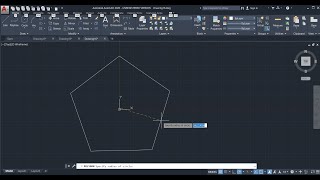 AutoCAD Tutorial Drawing Polygons with Given Sides and Edge Length [upl. by Powder]