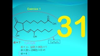 solution de exercice 1 calcul de degré dinsaturation [upl. by Jaynell]