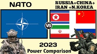 NATO vs Russia China Iran North Korea military power 2023  NATO vs Russia  world military power [upl. by Boy]