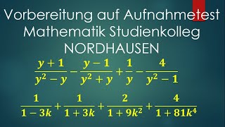 Aufnahmetest Mathematik Studienkolleg Nordhausen [upl. by Pool]