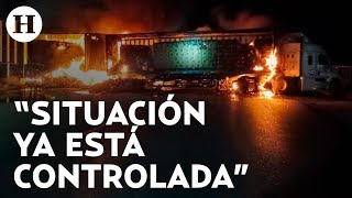 13 detenidos y un abatido tras los bloqueos e incendios en Zacatecas Segob del estado [upl. by Taka367]