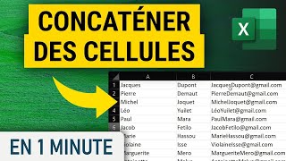 Concaténer deux cellules sur Excel [upl. by Nawotna]