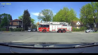 Pompiers de MTL  Montreal Fire Department responding calls Downtown  DASHCAM  6X [upl. by Atin]