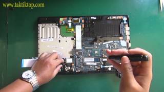 Toshiba Satellite C50 C50B C55 disassembly and Fan Cleaning [upl. by Sible562]