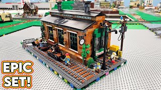 LEGO Old Train Engine Shed EPIC SET Bricklink Designer Program Set 910033 [upl. by Laughton915]