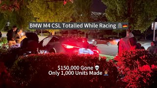 BMW M4 CSL Totalled While Racing [upl. by Hafirahs]