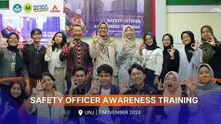 Safety Officer Awareness Training di Laboratorium Pendidikan Masyarakat [upl. by Eetnod]