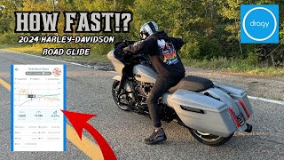 HOW FAST IS THE 2024 HARLEY DAVIDSON ROAD GLIDE 14 MILE ET [upl. by Roby]