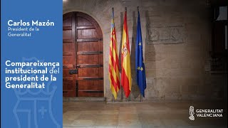 El president de la Generalitat realitza una compareixença institucional després del Ple del Consell [upl. by Aileek]