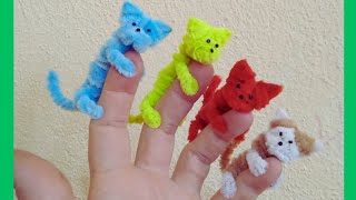 DIY PIPECLEANER CUTE CATSpipecleanerart artandcraft diy [upl. by Aubreir296]