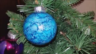 Stunning Stained Glass Marble and Glitter Ornaments Quick and Easy [upl. by Pell251]