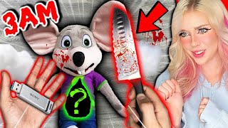 CUTTING OPEN HAUNTED CHUCK E CHEESE DOLL AT 3 AM SCARY WHATS INSIDE [upl. by Anerual257]