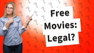 Are free movie streaming sites illegal [upl. by Soilisav]