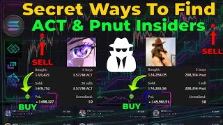 Secret Ways To Find ACT amp Pnut Insiders amp Copy Trade Them  How To Find Profitable Telegram Callers [upl. by Donetta163]