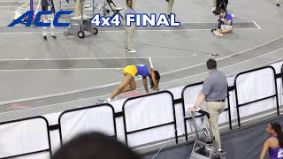 ACC INDOOR WOMEN 4x4 FINAL Duke drops baton🫢 [upl. by Fabozzi193]