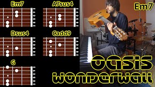 Oasis  Wonderwall chords and acoustic cover [upl. by Namso]