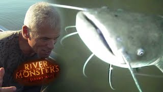 Seeing How A Fish Reacts To Bait  CATFISH  River Monsters [upl. by Charlotta]