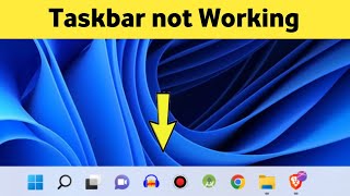 Taskbar Not Working in Laptop  Laptop me Taskbar Chal Nahi Raha hai  How to Fix Taskbar [upl. by Amoreta454]