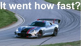 2017 Viper ACR vs 2017 Corvette Zo6 [upl. by Eelanaj]