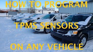 HOW TO PROGRAM  ACTIVATE NEW TPMS SENSORS ON ANY VEHICLE [upl. by Lyontine]