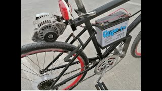 free energyelectric bike casero with alternator [upl. by Sethi]