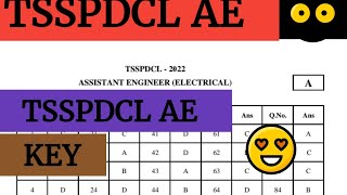 TSSPDCL AE Key Released 2022Sky job updates [upl. by Farika609]