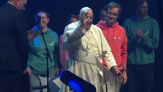 Pope Francis makes surprise visit to the Hope Happening festival in Brussels [upl. by Casper]