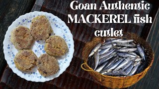 Goan Authentic MACKEREL CUTLET  Goan Fish Cutlet  RanchikudOurRecipes [upl. by Ruff]