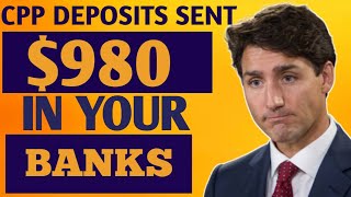 CPP Confirmed Deposits Sent Up To 980 Per Month Directly Into Bank Accounts  By CRA [upl. by Ellehsem]