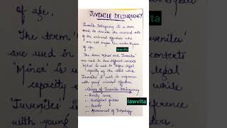 What is Juvenile Delinquency Meaning lecture notes Lawvita [upl. by Wayolle]