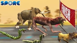 Animals and Horror Monsters Race  Animal vs Horror S1  SPORE [upl. by Oirretna]