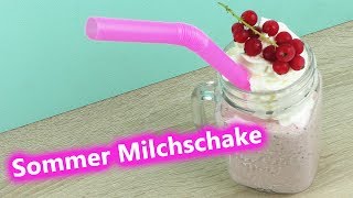 Sommer Milchshake mit Johannisbeeren amp Pingui  Super lecker amp ganz schnell selber machen  DIY [upl. by Irrehc]