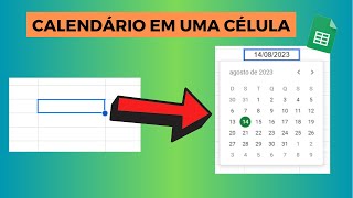 Como inserir um CALENDÁRIO em uma célula Aprenda a adicionar o Seletor de Data no Planilhas Google [upl. by Doersten]