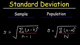 Standard Deviation Formula Statistics Variance Sample and Population Mean [upl. by Ossy610]