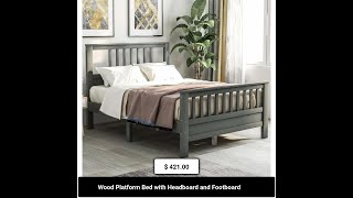 Wood Platform Bed with Headboard and Footboard [upl. by Ingemar]