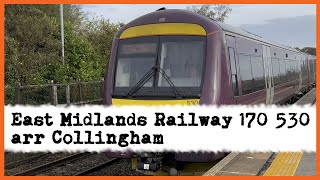 East Midlands Railway 170 530 arriving at Collingham 261024 [upl. by Warfourd]