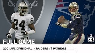 2001 AFC Divisional Round Raiders vs Patriots  quotTuck Rule Gamequot  NFL Full Game [upl. by Iadrahc]