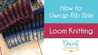 Loom Knitting Rib Stitch using the Ewrap Knit [upl. by Edithe]