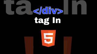 Purpose Of DIV TAG in HTML  shots html [upl. by Anelliw]