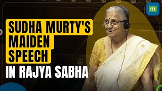 Sudha Murty speaks for the first time as she enters Rajya Sabha as nominated MP [upl. by Alleber590]