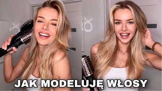 JAK MODELUJĘ WŁOSY  TUTORIAL  Moja ulubiona fryzura 🤍 [upl. by Anaes169]