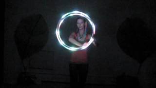 SaFire Mini Hooping psihoopscom 1 Circuit 20quot Diameter 58quot PP AAA Batteries Dragonfly LEDs [upl. by Reinert]