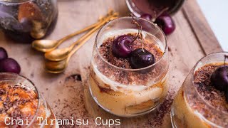 Chai Tiramisu Cups no egg  Tiramisu with a Chai Twist [upl. by Lally]