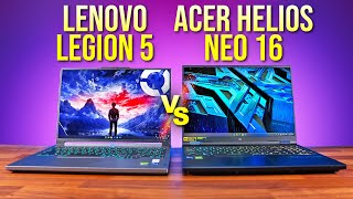 Best MidRange 16quot Gaming Laptop Lenovo Legion 5i vs Acer Helios Neo 16 2024 [upl. by Tratner]