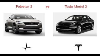 Polestar 2 vs Tesla Model 3  Full Detailed Comparison [upl. by Hedgcock917]