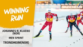 JH Klaebo claims backtoback Sprint wins  FIS Cross Country World Cup 2324 [upl. by Niarbo]