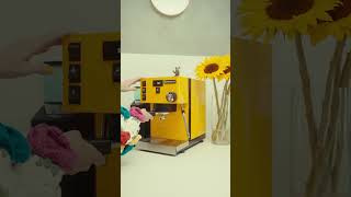 We wrapped our Rancilio Silvia Pro yellow 🤩🌻 rancilio coffee filmemulation [upl. by Horatius]