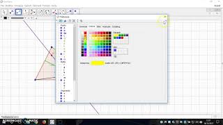 GeoGebra Tutorial costruzione punti notevoli proprietà caselle di controllo [upl. by Aiceled]