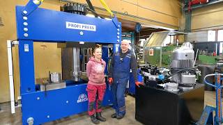 Our NEW 300 TON Hydraulic Press Arrived CHANNEL UPDATE [upl. by Loralie979]